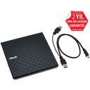 ASUS SDRW-08D2S-U Lite, Usb 2.0, External, Siyah, Slim, Optik Okuyucu/Yazıcı