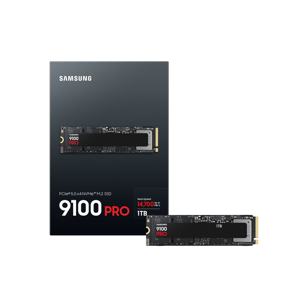 SAMSUNG MZ-VAP1T0BW, 9100 PRO, 1TB, 14700/13300, Gen5, NVMe PCIe M.2 2280, SSD (Türkiye Distribütörü Garantili)