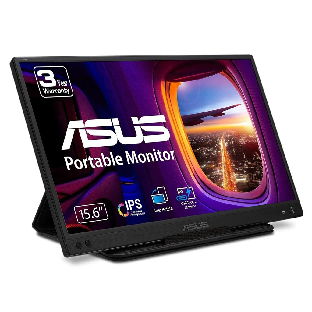 ASUS ZenScreen MB166C 15.6" 5ms, 60Hz, Full HD, USB-C, Düşük Mavi Işık, FreeSync, IPS Panel, Taşınabilir USB Monitör
