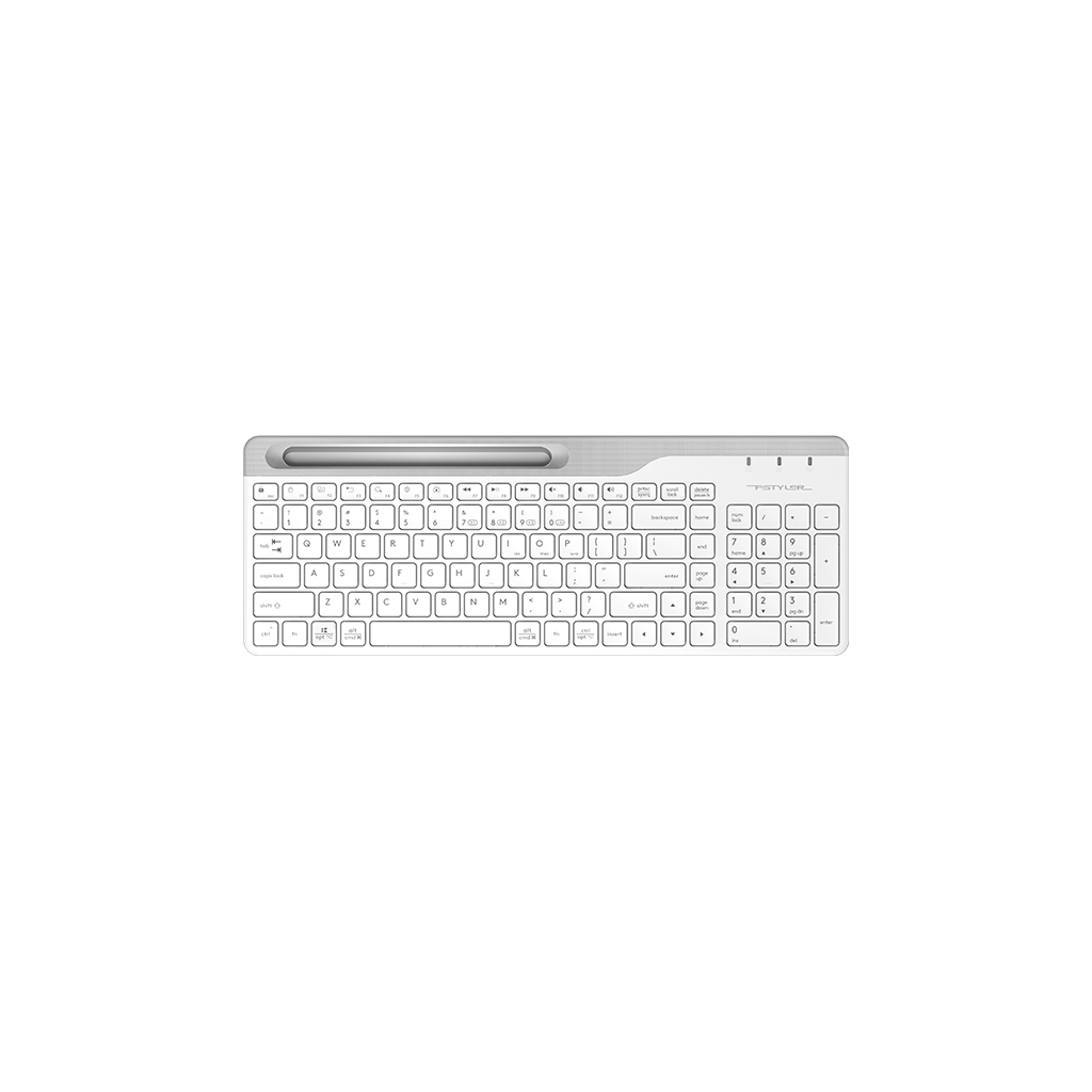 A4 TECH FBK25, Beyaz, Kablosuz, Bluetooth, Türkçe Q, Multimedya, KLAVYE
