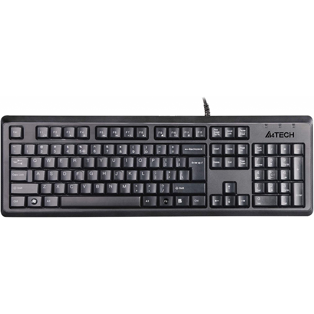 A4 TECH KR-92, Siyah, USB Kablolu, Türkçe Q, Multimedya, Klavye