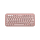 LOGITECH K380S, Pebble Keys 2,  Rose, 920-011861, Bluetooth, Türkçe, Q, Multimedya, Mini Klavye