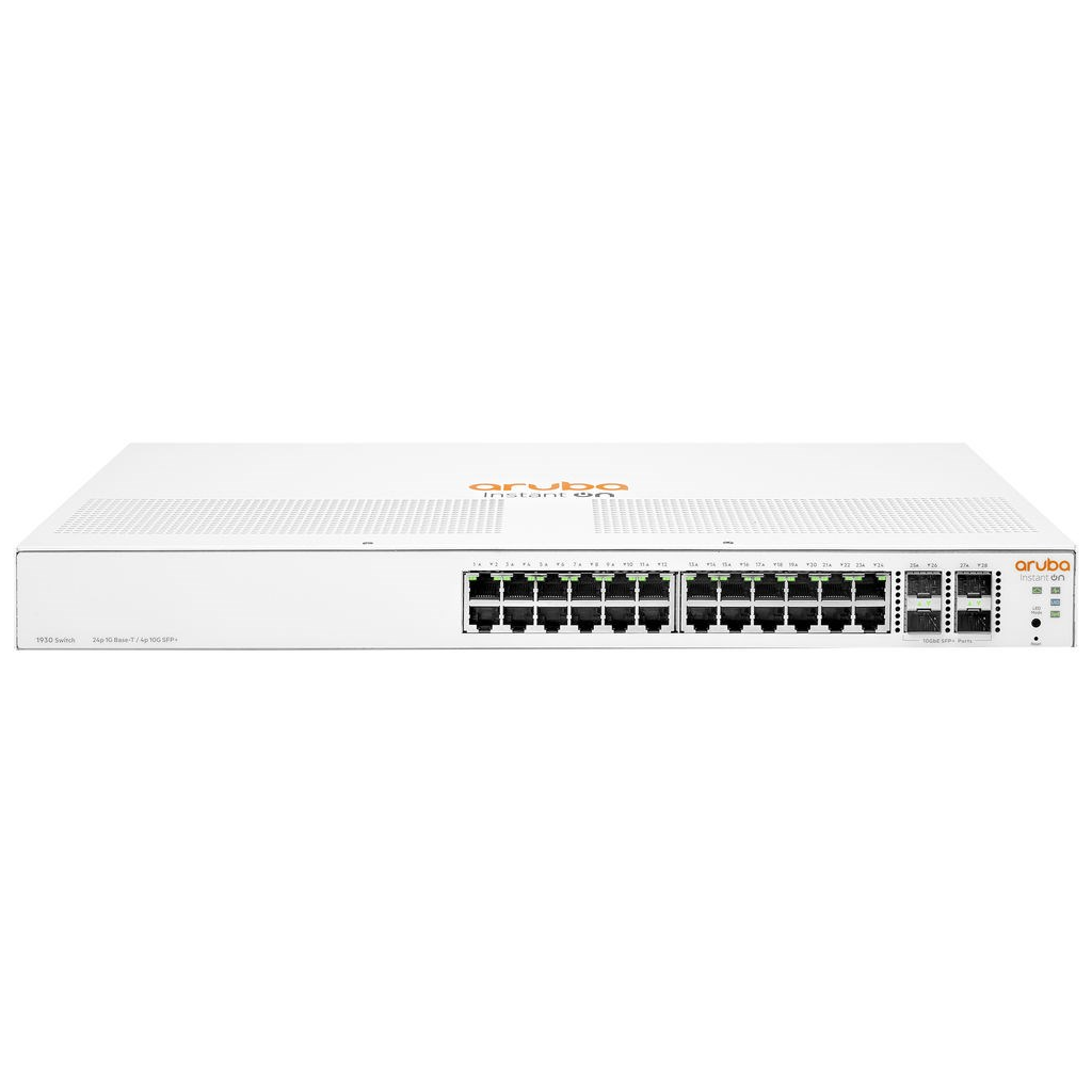 HP Aruba Instant On, JL682A, 1930-24G, 24Port, GigaBit, 4 Port Gigabit SFP, Yönetilebilir, Rack Mount Switch