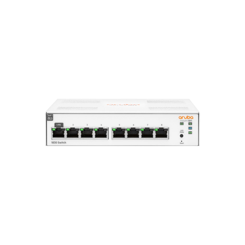 HP Aruba Instant On, JL810A 1830-8G, 8Port, GigaBit, Yönetliebilir, Rack Mount Switch