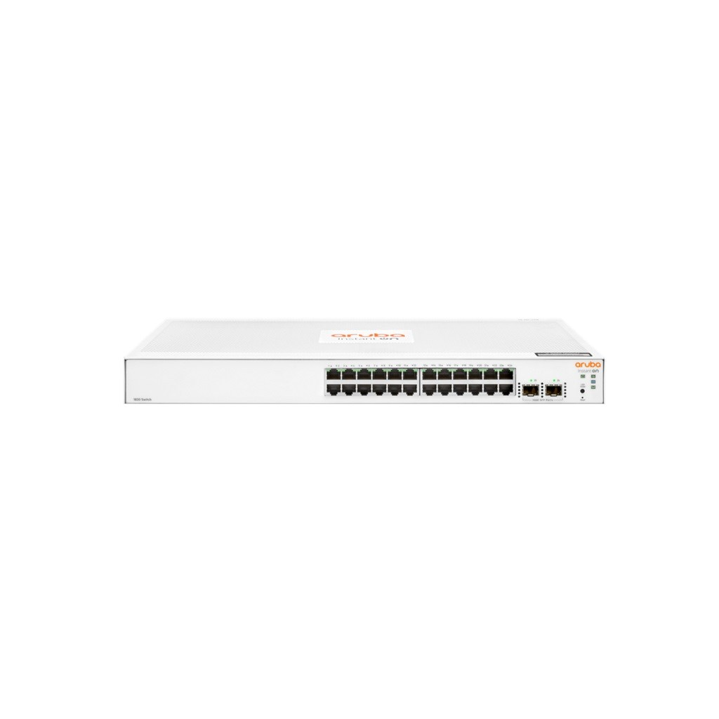 HP Aruba Instant On, JL812A, 1830-24G, 24Port, GigaBit, 2 Port Gigabit SFP, Yönetilebilir, Rack Mount Switch