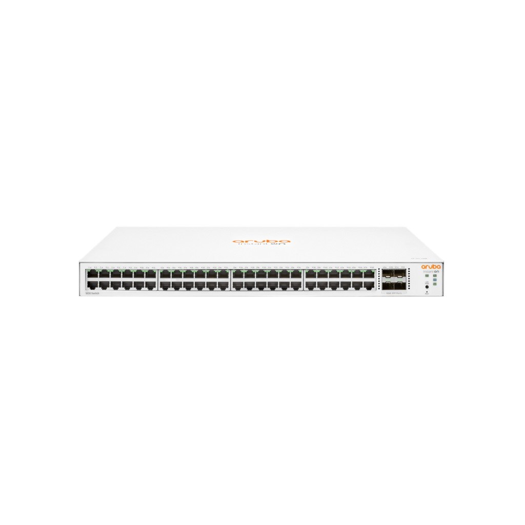 HP Aruba Instant On, JL814A, 1830-48G, 48Port, GigaBit, 4 Port Gigabit SFP, Yönetilebilir, Rack Mount Switch
