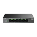 TP-LINK LS106LP, Green Tech, 6 Port, MegaBit, 4 Port PoE 41W, Metal Kasa, Yönetilemez, Masaüstü Switch