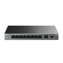 TP-LINK LS1210GP, Green Tech, 8 Port Gigabit, PoE 61W, 1 Port Gigabit Uplink, 1 Port Gigabit SFP, Yönetilemez Masaüstü Switch