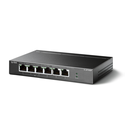 TP-LINK TL-SF1006P, 6 Port, MegaBit, 4 Port PoE 67W, Yönetilemez, Metal Kasalı Switch