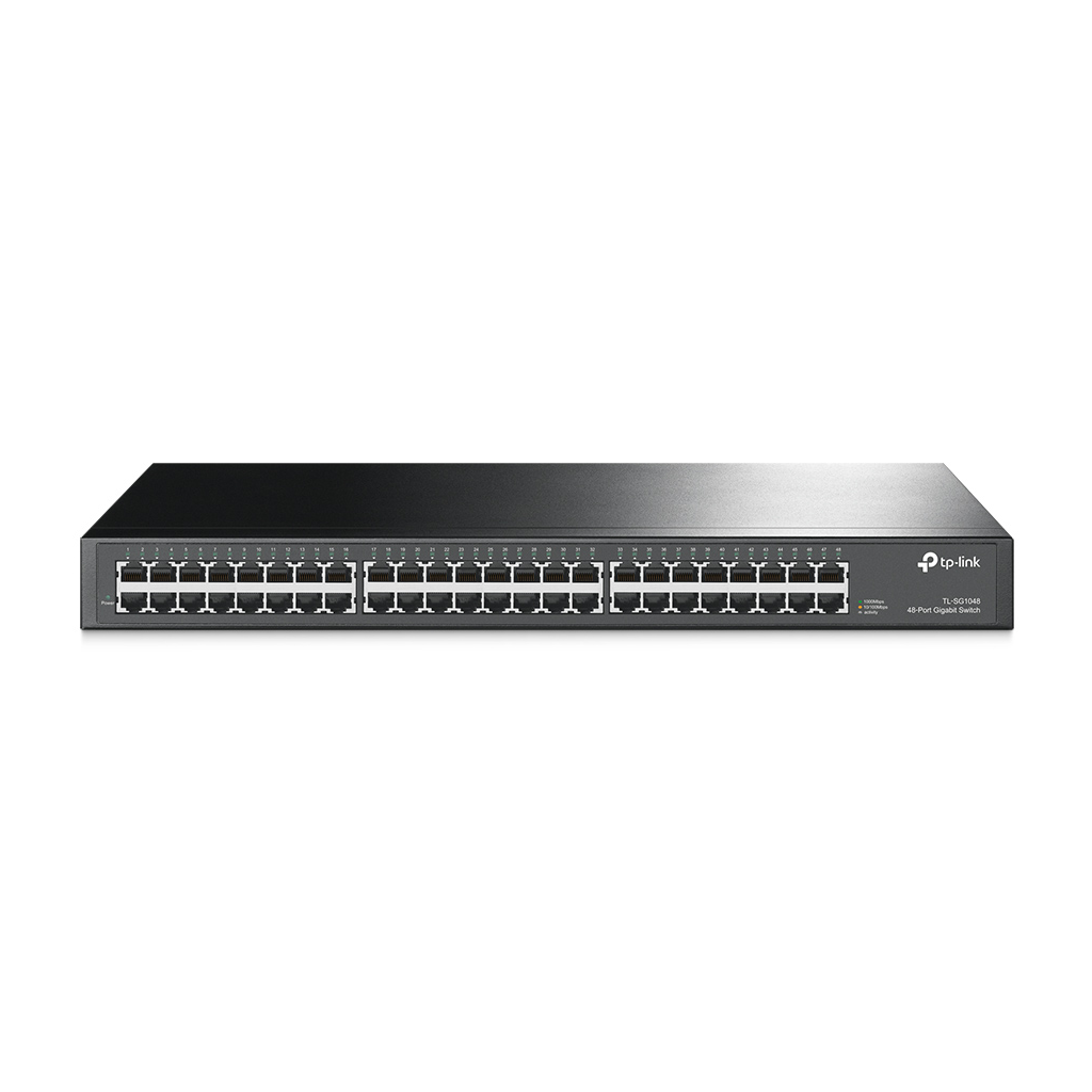 TP-LINK TL-SG1048, 48 Port, GigaBit, Yönetilemez, Metal Kasa, Rackmount Switch