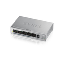 ZyXEL GS1005HP, 5 Port, GigaBit, 4 Port PoE 60W, Yönetilemez, Masaüstü Switch