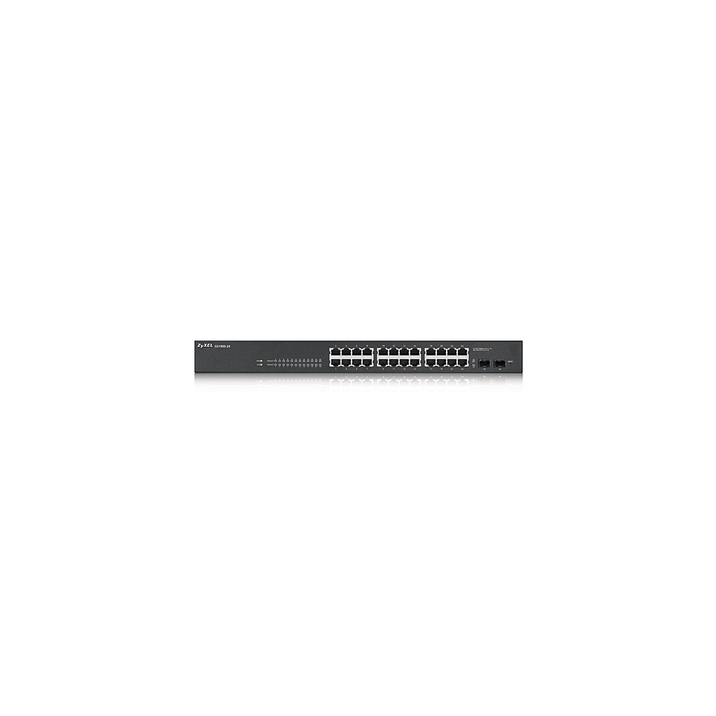 ZyXEL GS1900-24 24P, 24 Port, GigaBit, 2xGigabit SFP, Yönetilebilir, Rackmount Switch