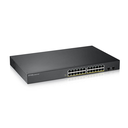 ZyXEL GS1900-24HP V2, 24 Port, GigaBit, PoE 170W, 2 Port GigaBit SFP, Yönetilebilir, Rackmount Switch