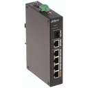 DAHUA PFS3106-4ET-60-V2, 4 Port, Megabit, PoE 60W, 1 Port Gigabit Uplink, 1 Port Gigabit SFP, Yönetilemez, Masaüstü Switch