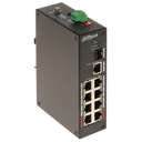 DAHUA PFS3110-8ET-96-V2, 8 Port, Megabit, PoE 96W, 1 Port Gigabit Uplink, 1 Port Gigabit SFP, Yönetilemez, Masaüstü Switch