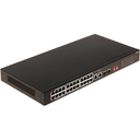 DAHUA S3226-24ET-240, 24 Port, MegaBit, PoE 240W, 2 Port GigaBit Uplink, 2 Port Gigabit Combo SFP, Longe Range 250Mt, Yönetilemez, Rack Mount Switch
