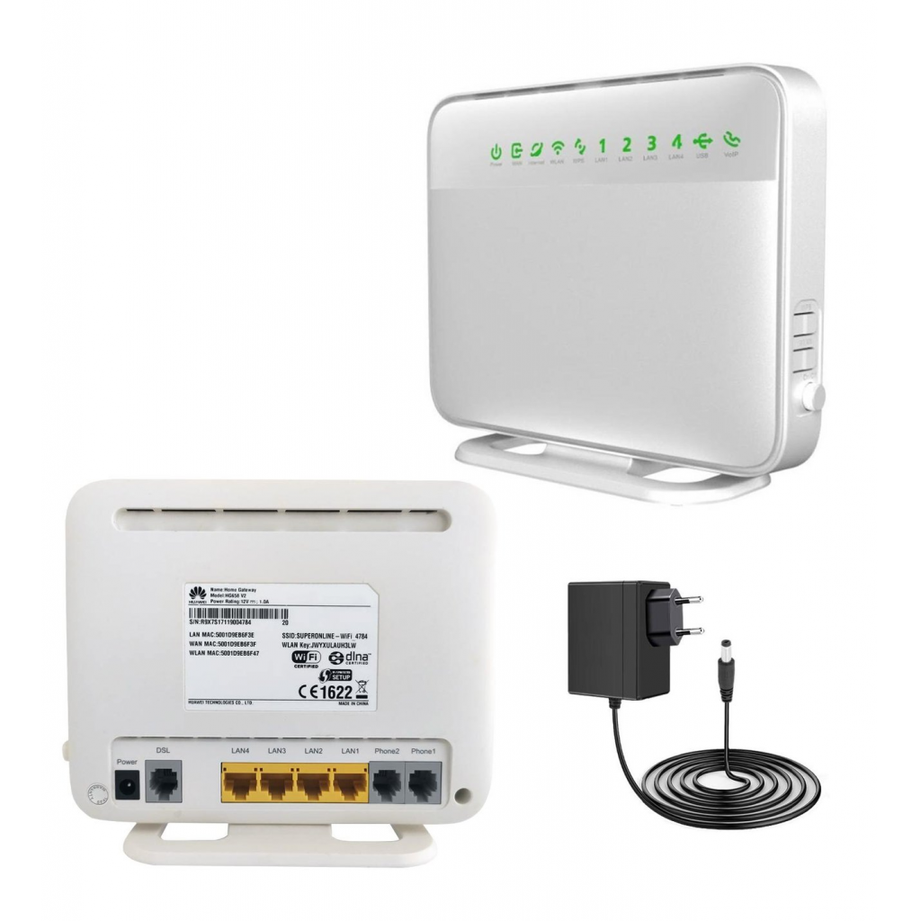 HUAWEI HG658 V2, 4 Port, 2.4Ghz Wifi, 300Mbps, Dahili Anten, VDSL2 MODEM