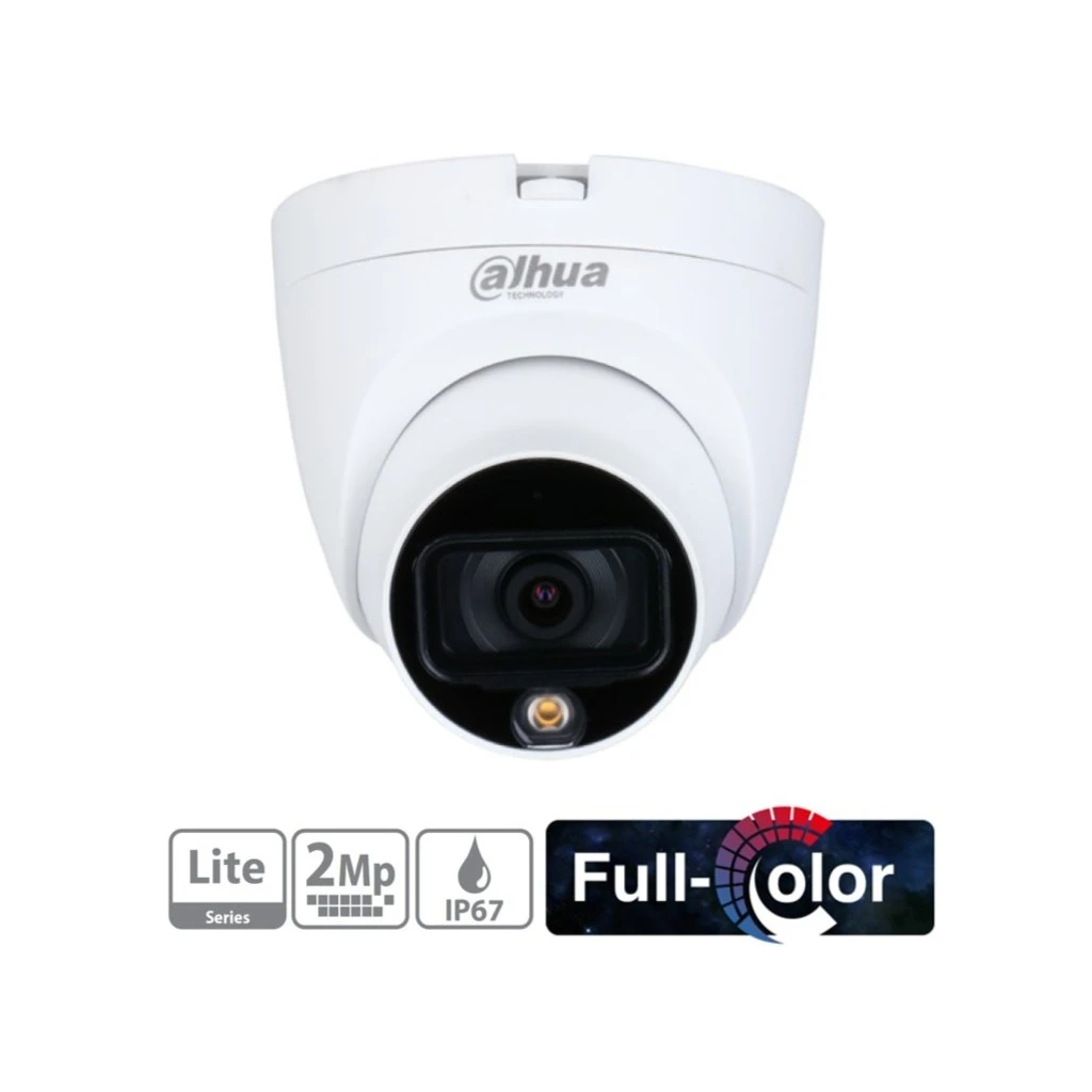 DAHUA HAC-HDW1209TLQ-LED-0280B, 2Mpix, 2.8mm Lens, 20 Mt Gece Görüşü, Full Color, 4 IN 1, Dome Kamera