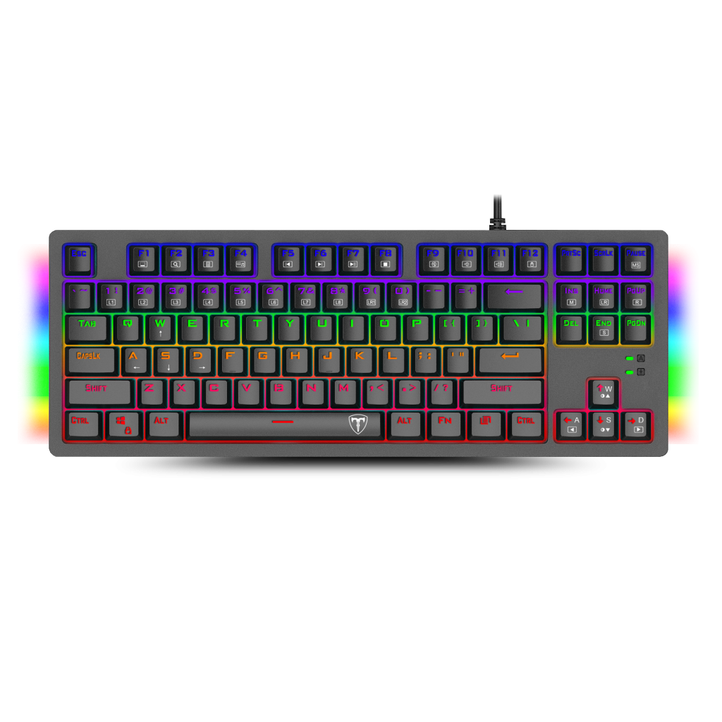 T-DAGGER BALI, T-TGK311-BL, USB Kablolu, Türkçe Q,  Rainbow Backlight, Blue Mekanik Switch, 87 Tuşlu, Gaming Klavye