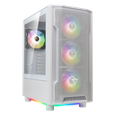 GAMDIAS ATHENA M6 Lite WH, 850W, 80+ Bronze, Tempered Glass, Mesh, ARGB, ATX, White Edition, GAMING KASA