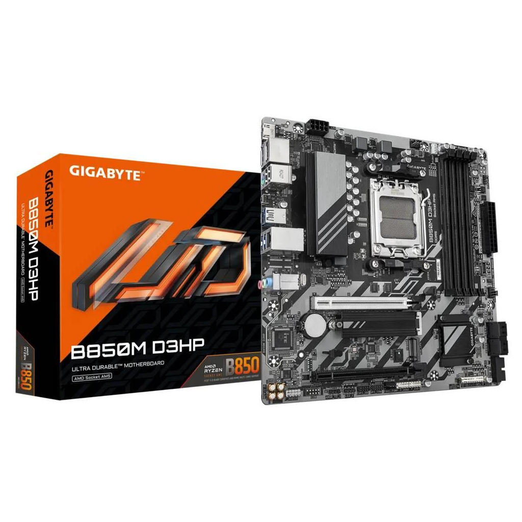 GIGABYTE B850M D3HP, 4xDDR5, 2xM.2, 2xDP, HDMI, Type-C, AM5 Soket GAMING Anakart