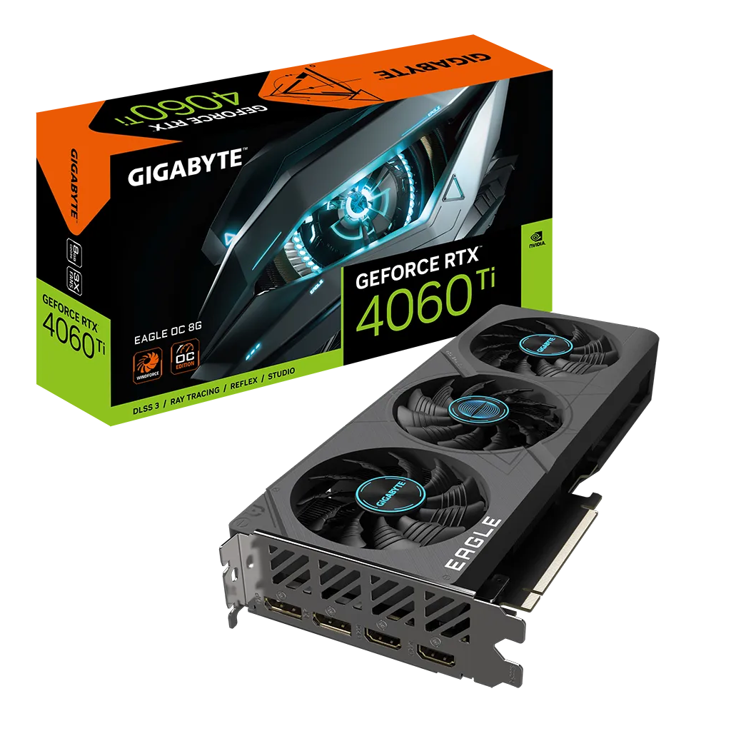 GIGABYTE GV-N406TEAGLE OC-8GD, RTX4060TI, EAGLE OC, 8Gb, GDDR6, 128BIT, 3xFAN, 2xHDMI, 2xDP, GAMING Ekran KARTI