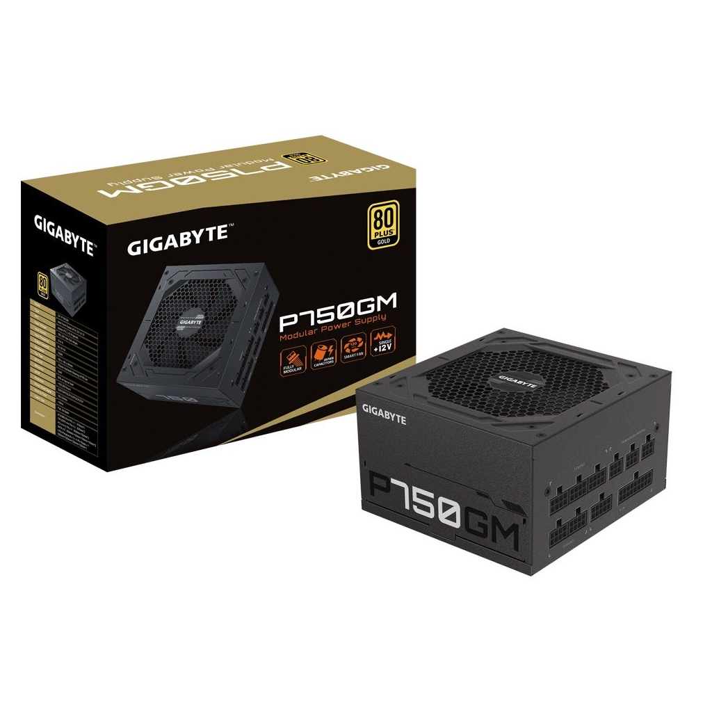 GIGABYTE GP-P750GM V2, 750W, 80+ GOLD, Full Modüler, GAMING Power Supply