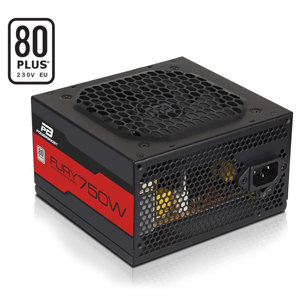 PowerBoost BST-ATX750WEU FURY ACTIVE PFC 750W  80+ GAMING Power Supply (PSU)