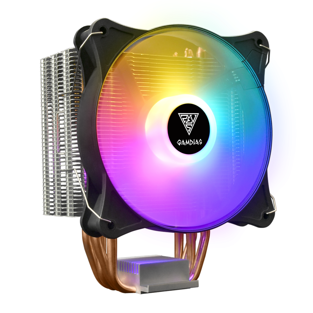 GAMDIAS BOREAS E1-410 Lite, ARGB, 120mm, CPU  Kule Tipi Hava Soğutma, Doğrudan Temas Teknolojisine Sahip 4 adet Gelişmiş Bakır Isı Borusu (AMD AM4 ve INTEL Tüm işlemciler ile uyumlu)