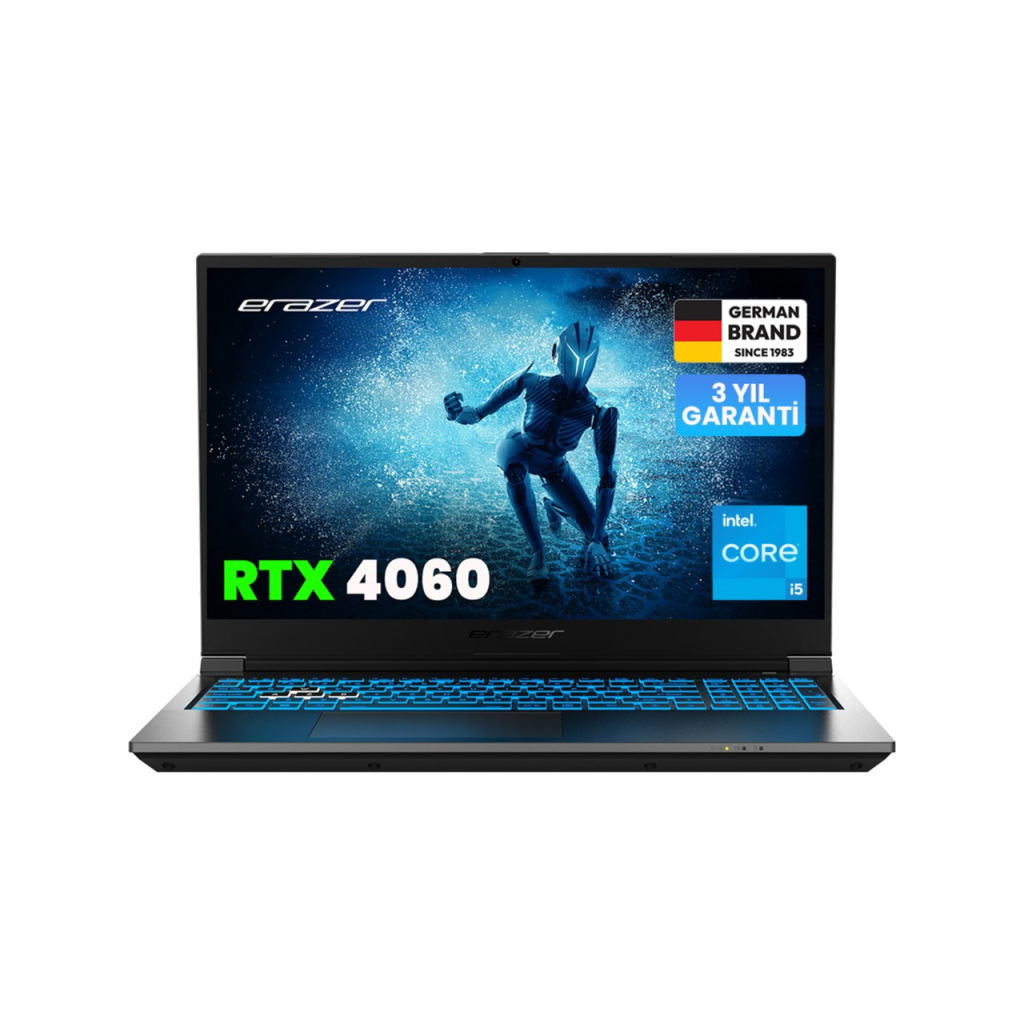 ERAZER Deputy P60i, MD62747, i5-13420H, 15.6" FHD, 144Hz, 16Gb Ram, 512Gb NVMe M.2 SSD, 8GB RTX4060 Ekran Kartı, Free Dos, Gaming Notebook