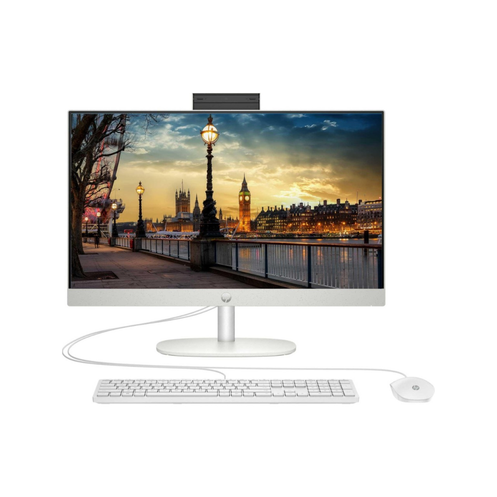 HP 9H6M8ET, ProOne 245 G10, Ryzen 5 7520U, 23,8" FHD Ekran, 8Gb DDR5 Ram, 512Gb SSD, Paylaşımlı Ekran Kartı, Free Dos All In One PC, BEYAZ