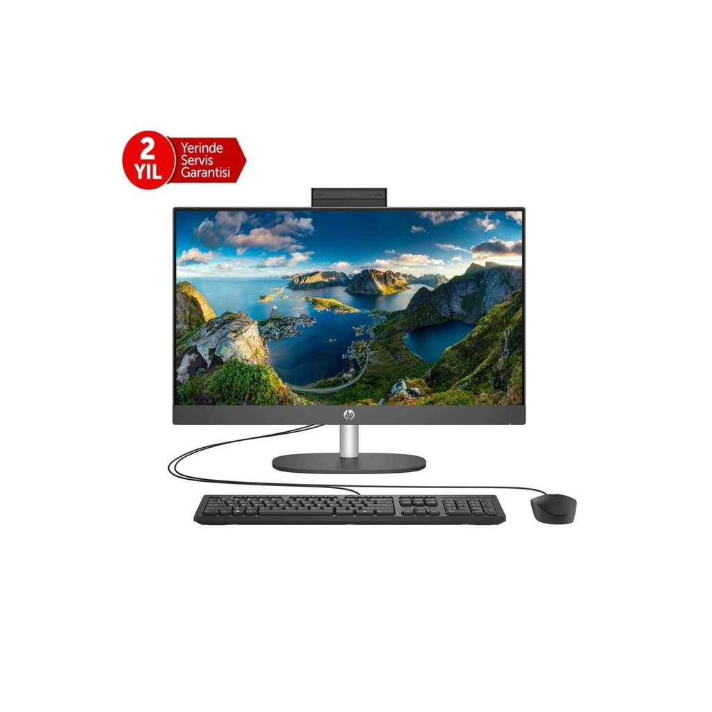 HP B6JC9ES, ProOne 240 G10, i5-1334U, 23,8" FHD Ekran, 16Gb Ram, 512Gb SSD, Paylaşımlı Ekran Kartı, Free Dos All In One PC, SİYAH (2 Yıl Yerinde Garanti)