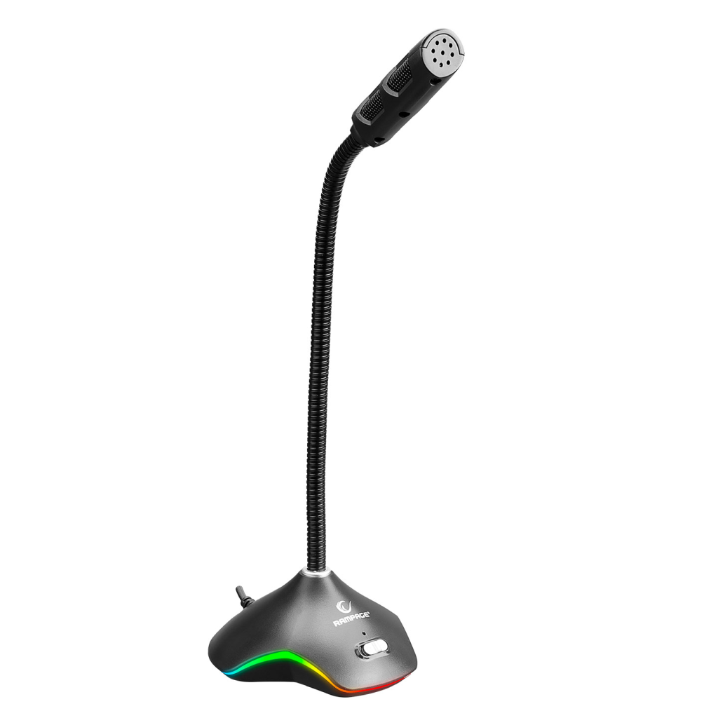 RAMPAGE RMX-M7, Siyah, RGB Led, USB, PC-PS4-XBOX-Mobil Uyumlu, Esnek, GAMING, Masaüstü, Mikrofon