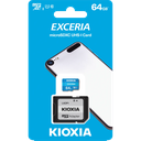 KIOXIA 64GB Exceria, LMEX1L064GG2, UHS-1, CL10, 100Mb/s, MicroSD Kart Bellek (SD Adaptörlü)