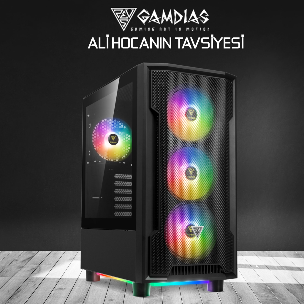 ALİ HOCANIN TAVSİYESİ, RYZEN 5 5600X, 16Gb Ram, 500Gb NVMe SSD, 8Gb GDDR5 RX580 Ekran Kartı, 750W Kasa, Free Dos GAMING TAVSİYESİ