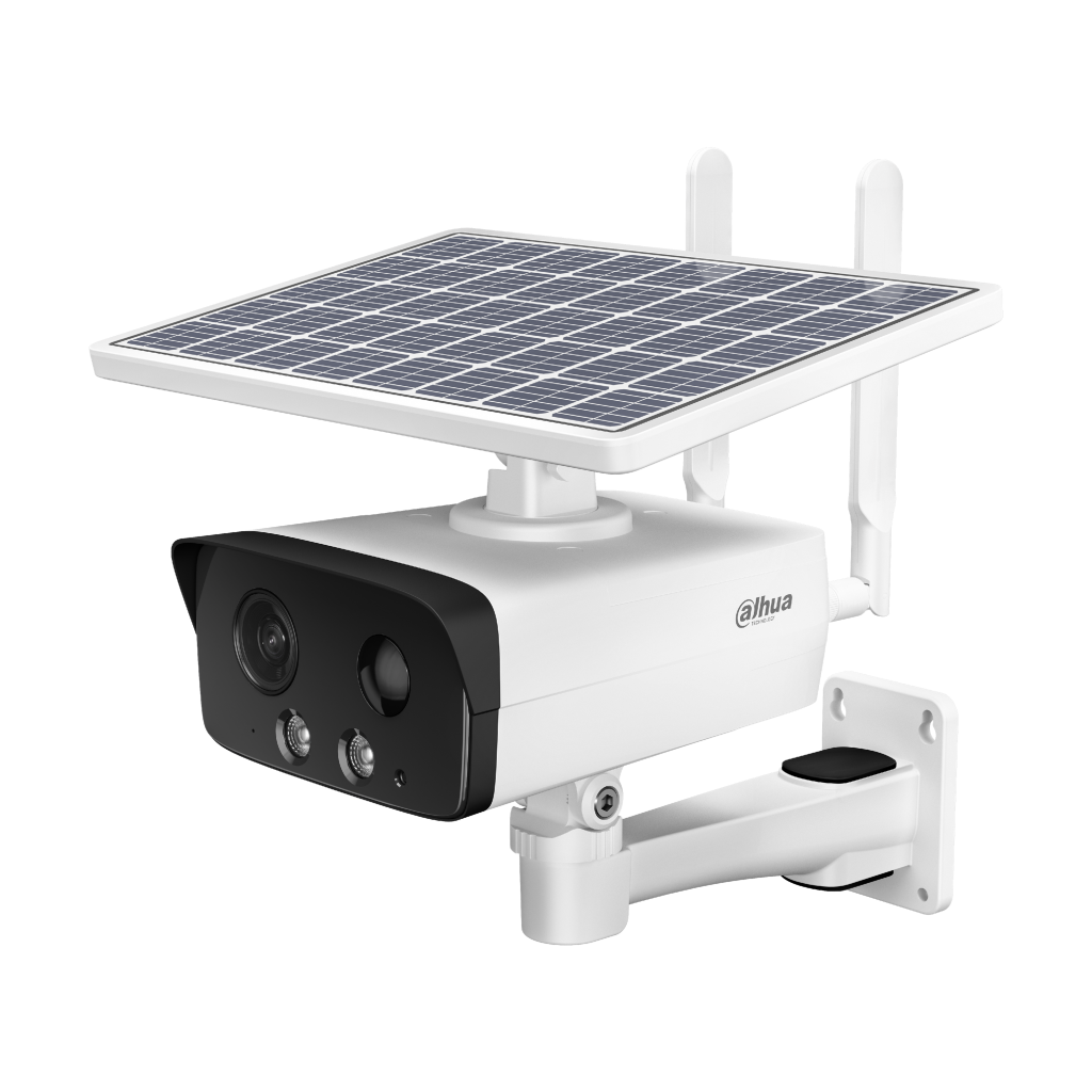 DAHUA IPC-HFW2431DG-4G-SP-EAU-B, 4Mpix, 3,6mm Lens, H265+, 50Mt Gece Görüşü, Dahili Mikrofon, IP67,  Solar(Güneş Enerjili) IP Kamera