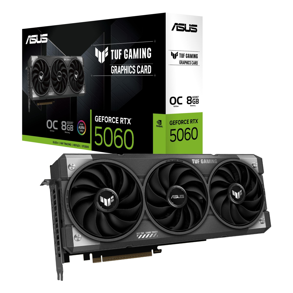 ASUS TUF-RTX5060-O8G-GAMING, 8Gb, 128Bit, GDDR7, 1xHDMI, 3xDP GAMING Ekran Kartı