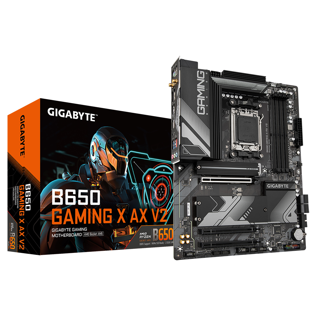 GIGABYTE B650 GAMING X AX V2, 4xDDR5, 3xM.2, DP, HDMI, Type-C, Wi-Fi 6E, Bluetooth v5.3, AM5 Soket GAMING Anakart