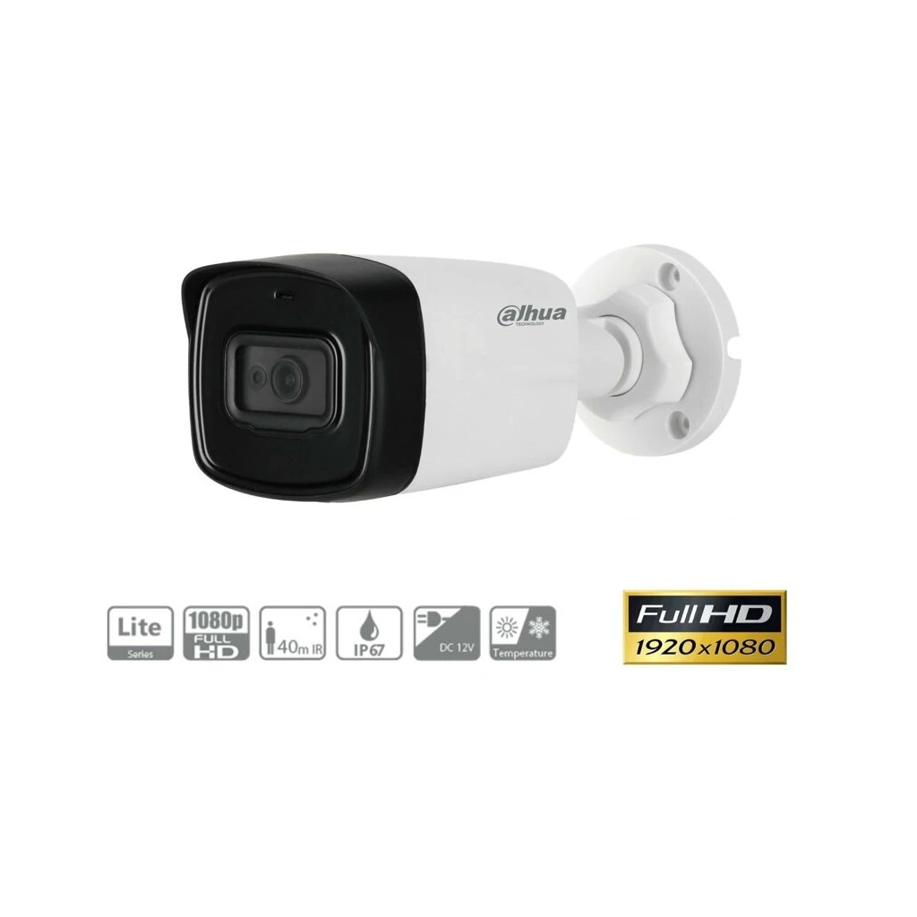 DAHUA HAC-HFW1200TLP-0360B, 2Mpix, 3.6m Lens, 40 Mt Gece Görüşü, Bullet Kamera