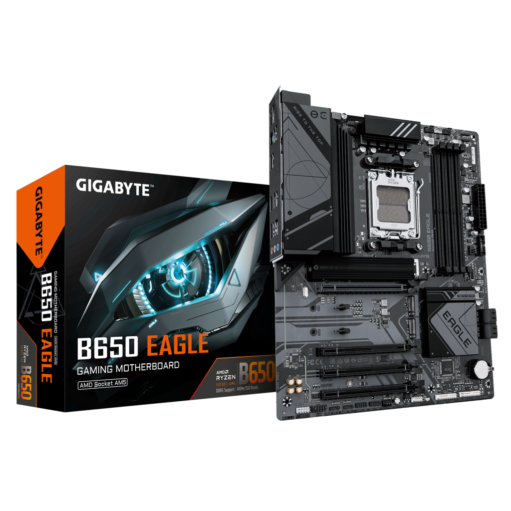 GIGABYTE B650 EAGLE, Rev.1.0, 4xDDR5, 3xM.2, DP, HDMI, Type-C, AM5 Soket GAMING Anakart