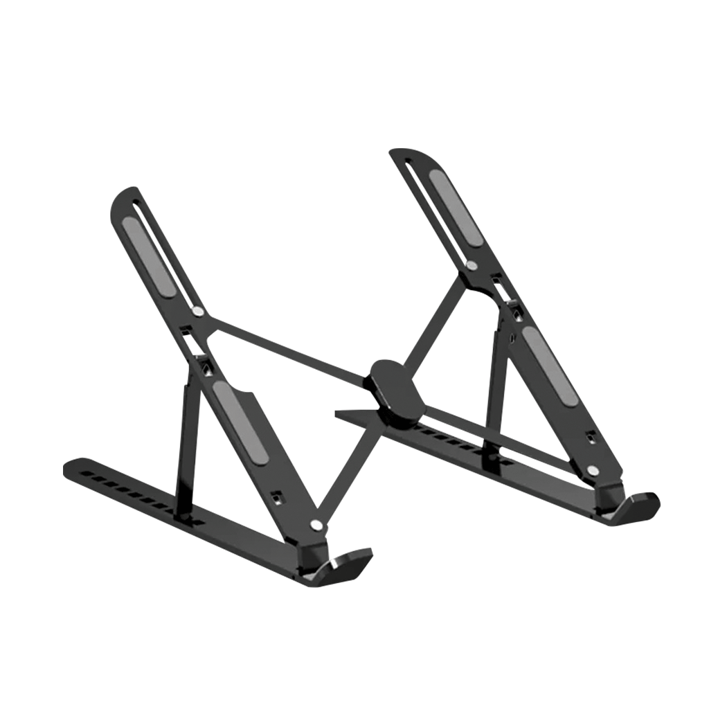 FRISBY FNC-5145ST, 10"-15.6" Taşınabilir,  Katlanır, Notebook Standı, 10 Kademeli Ayarlanabilir Yükseklik, Alüminyum (Siyah)
