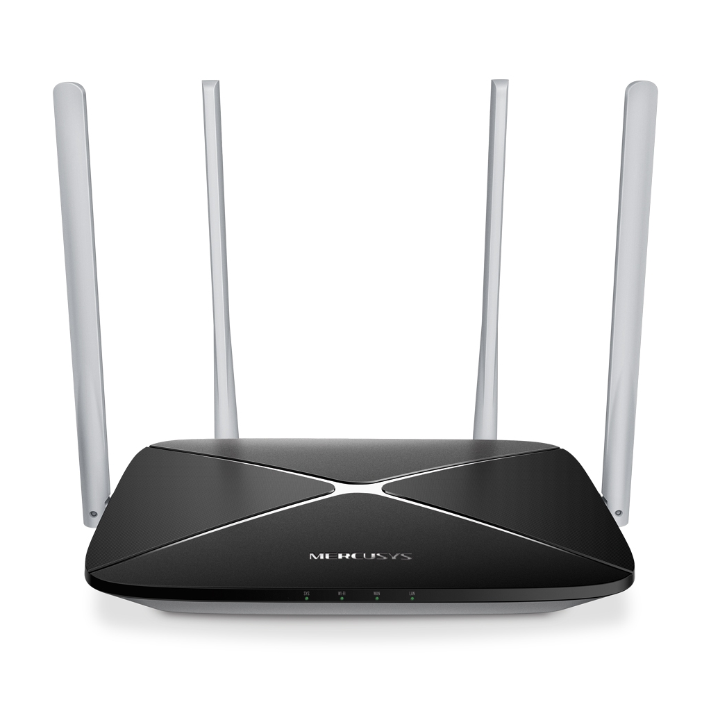 MERCUSYS AC12, AC1200, 4Port, 1200Mbps, DualBand, Masaüstü, Megabit, Router