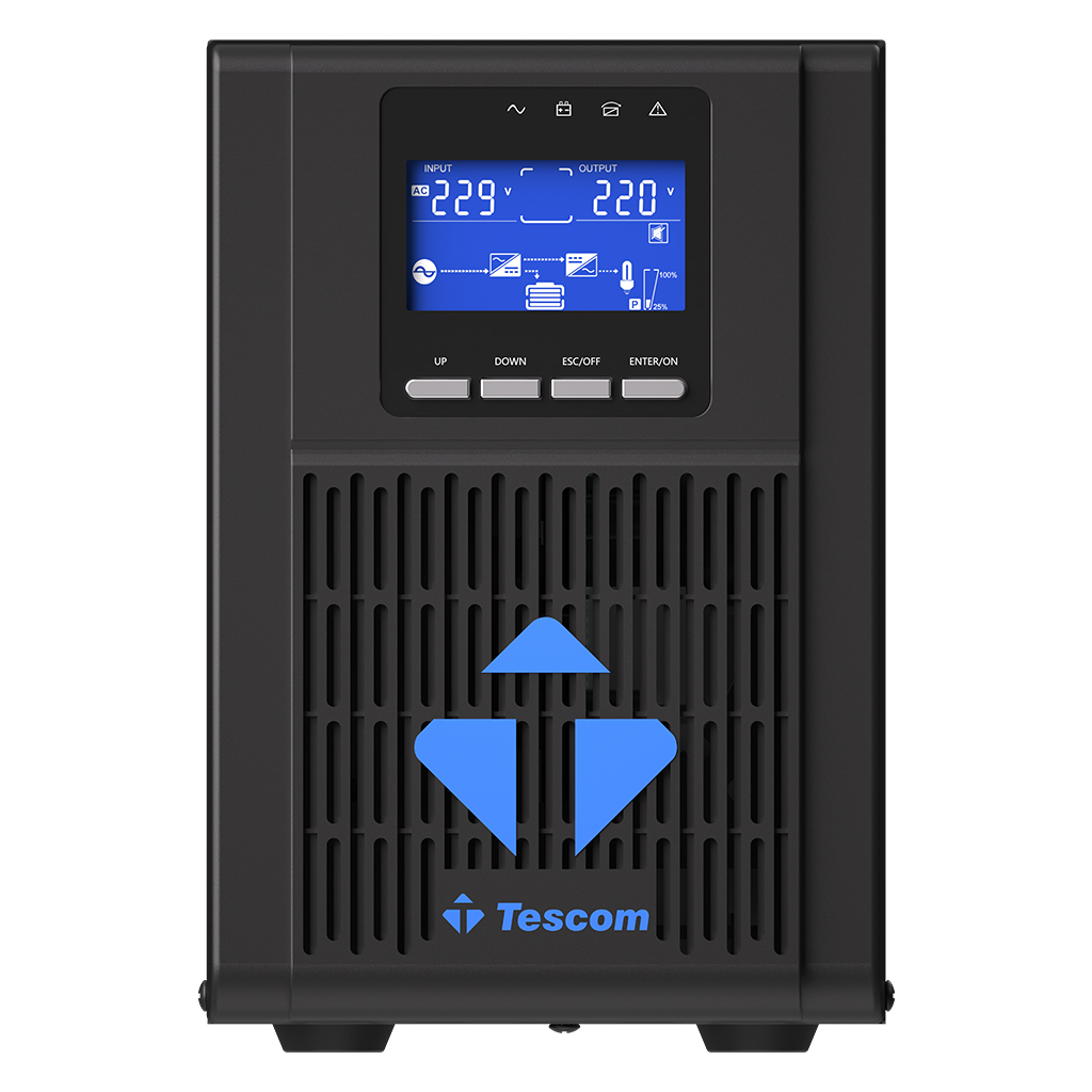 TESCOM NeoLine 1000, 1 KVA Online 1F/1F UPS,  (900040313) (2x7A Akü)