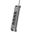 PHILIPS SPN4140GA/62, 4 Soket, Akım Korumalı Priz, 2400 Joules, 2Mt Kablo, 1xUsb-C PD 20W Hızlı Şarj, 2xUsb-A QC 18W, (Gri)