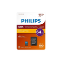 PHILIPS FM64MP65B, 64GB, SDXC, UHS-I, V30, Class10, MicroSD Kart Bellek (SD Adaptörlü)