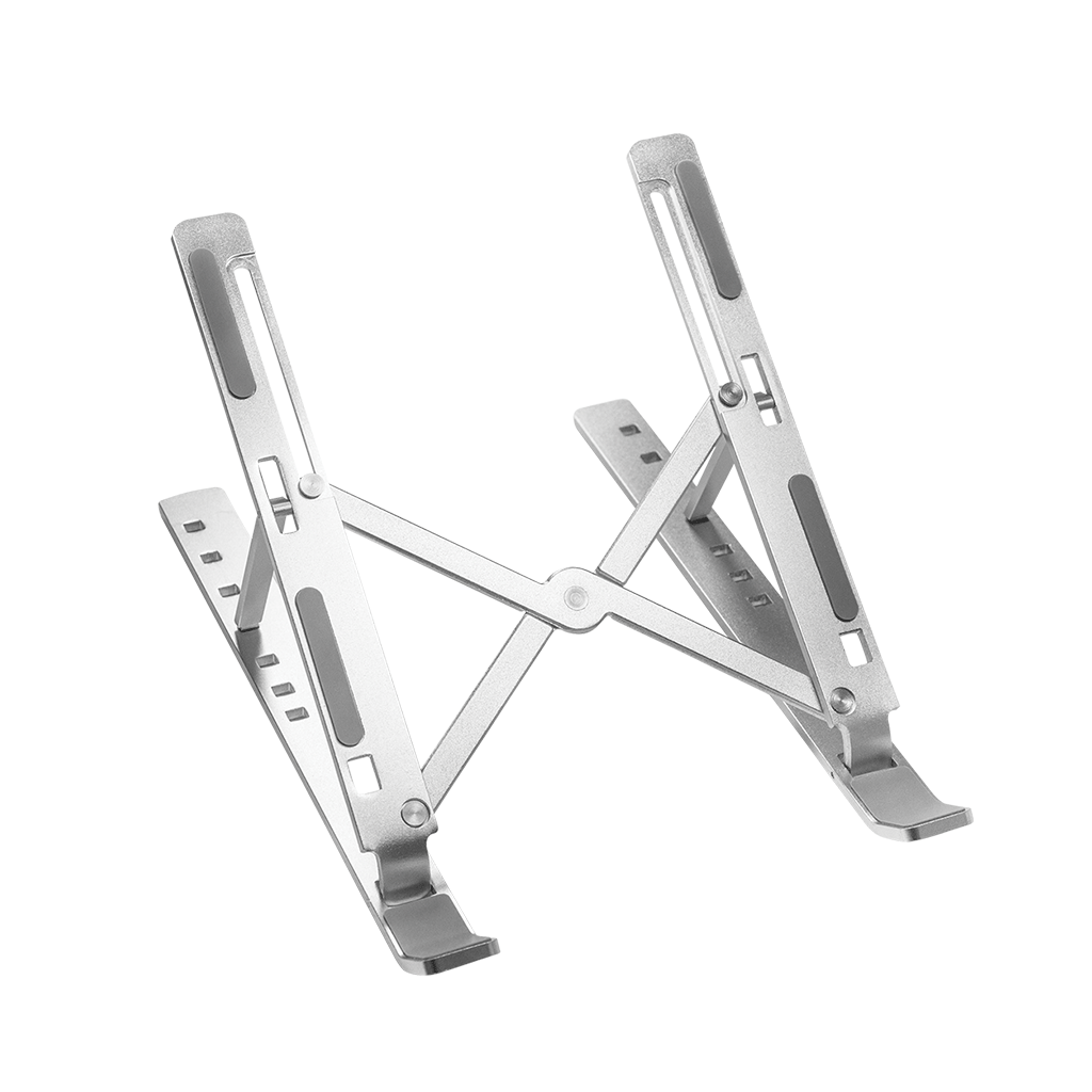 FRISBY FNC-5150ST, 10"-15.6" Taşınabilir,  Katlanır, Notebook Standı, 7 Kademeli Ayarlanabilir Yükseklik, Alüminyum (Gümüş)