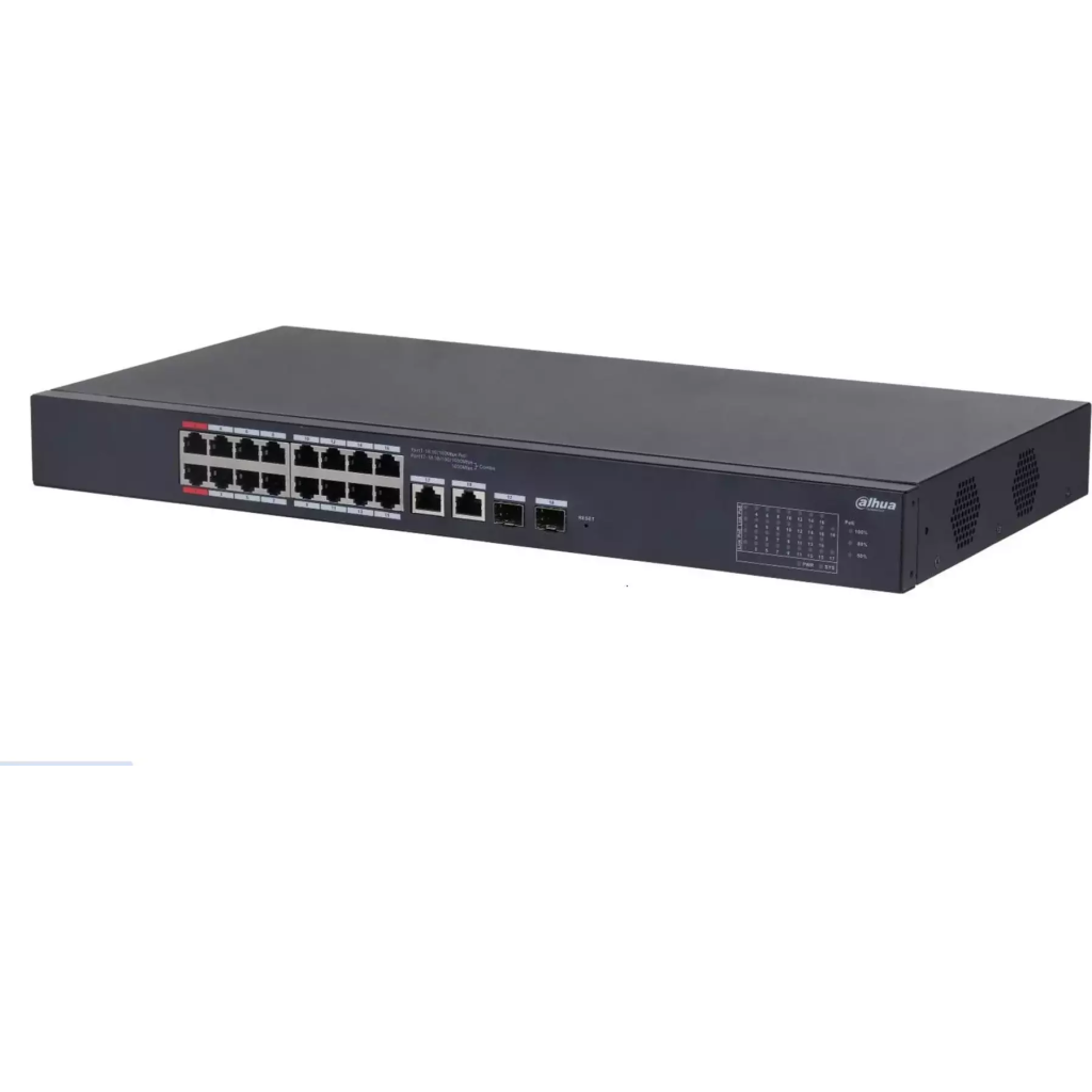 DAHUA CS4220-16GT-135, 16Port, Gigabit, PoE 135W, 2 Port Gigabit Uplink, 2 Port SFP Gigabit Combo, Cloud Yönetilebilir, Switch