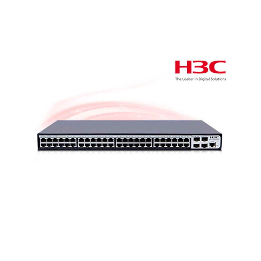 H3C S1850-52P, 48 Port, GigaBit, L2, 1 Port GigaBit Uplink, 4 Port GigaBit SFP, Web Yönetilebilir, Masaüstü Switch