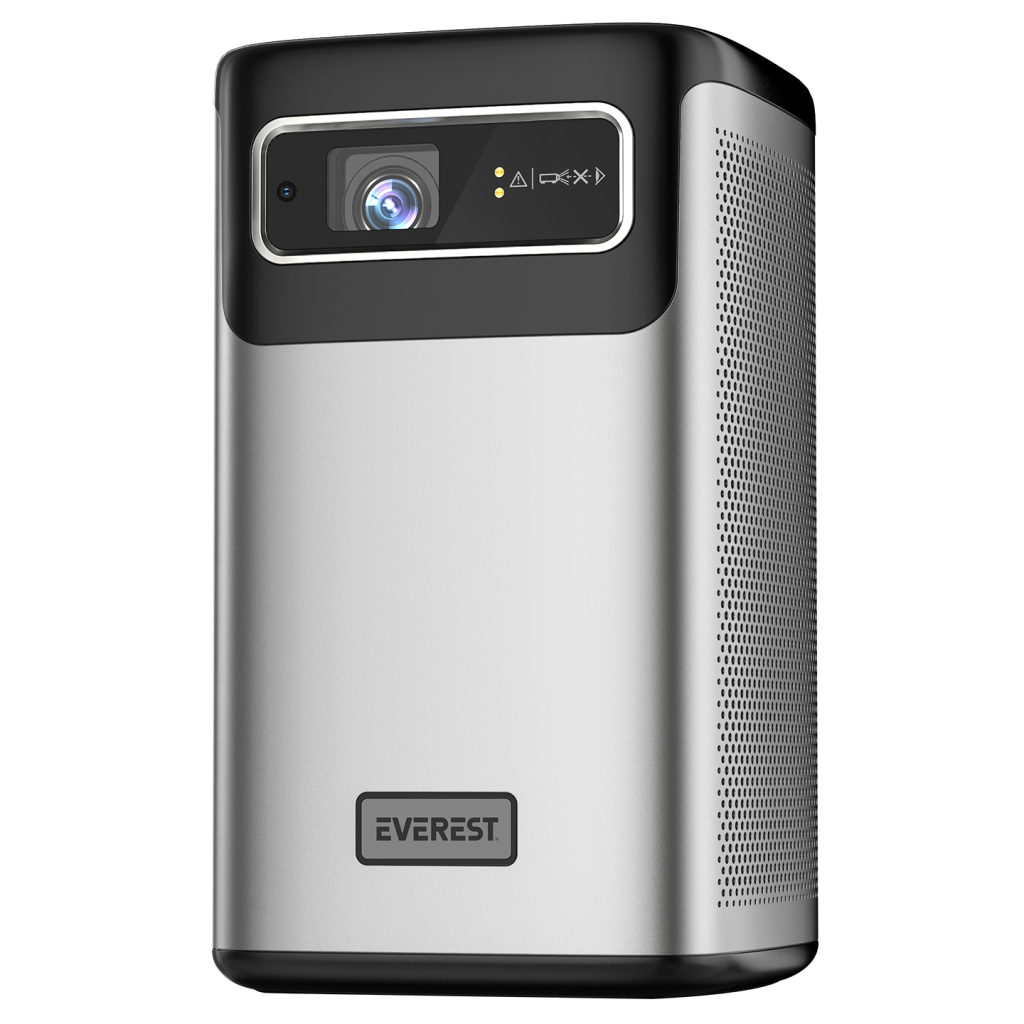 EVEREST PJ-DLP21, 5400 Lümen, 4K Destekli, 1xType-C, 1xHDMI, 1xUSB, WiFi, Bluetooth, 30.000 Saat Led Ömrü, 2x5W Speaker, 8000mAh Batarya, Taşınabilir, Android 9.0, 4K Projeksiyon Cihazı