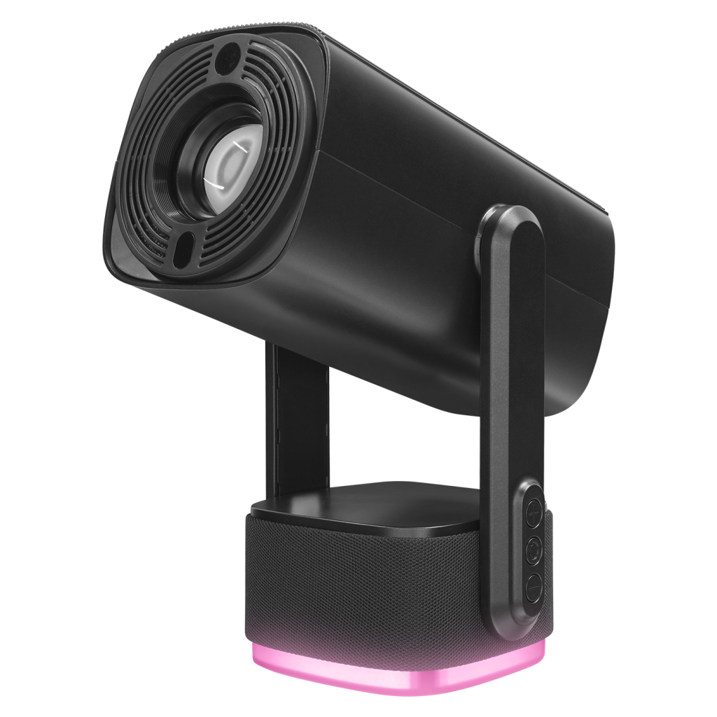 EVEREST PJ08, Siyah, 150 LED Lümen, 1280x720, 1xHDMI, 1xUSB, WiFi, Bluetooth, 30.000 Saat Led Ömrü, 6W Speaker, 5200mAh Batarya, Taşınabilir, Android 11, 4K Destekli Projeksiyon Cihazı